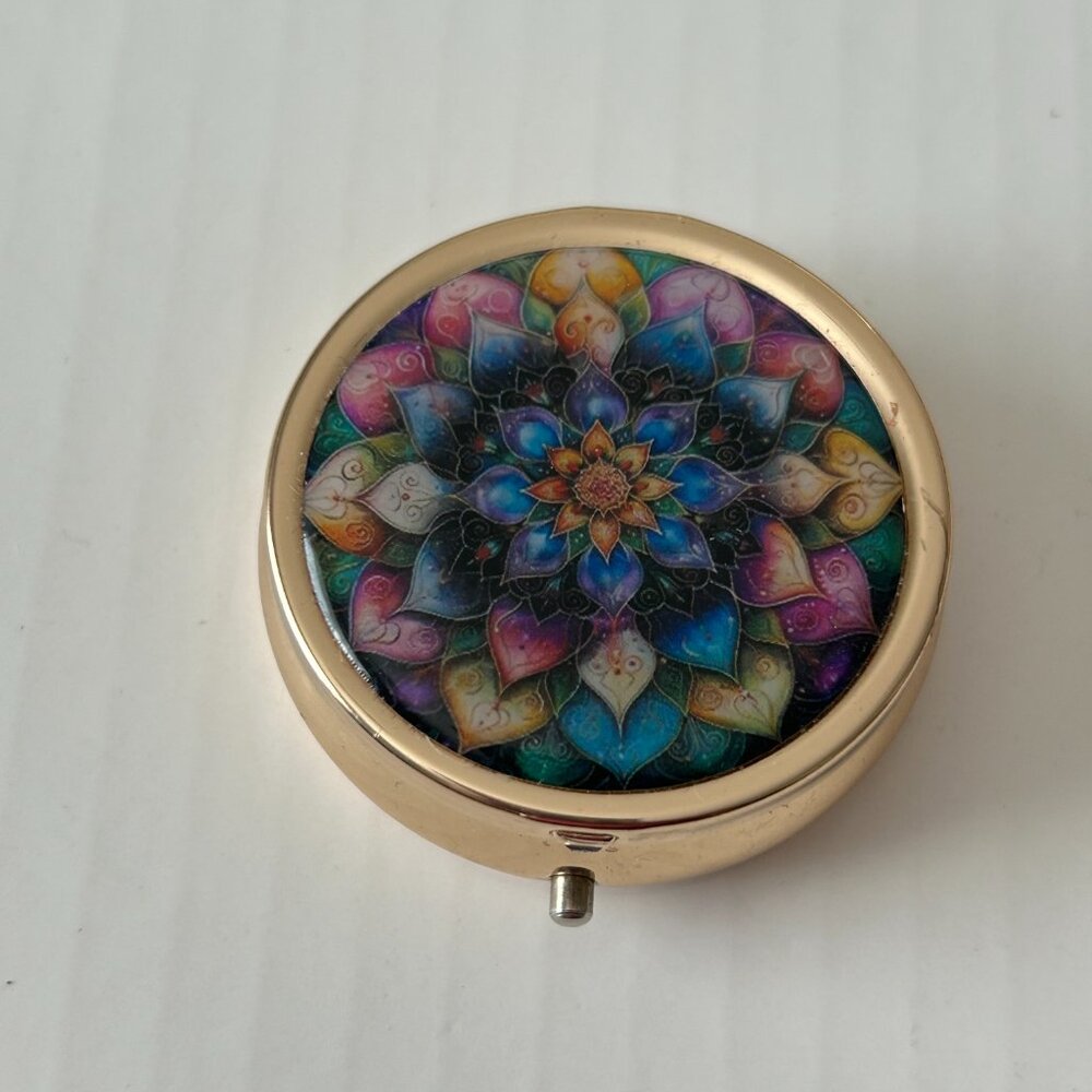 Mandala Pill Box Geometry Travel